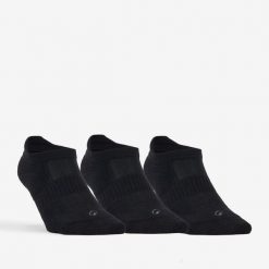 Skarpety sportowe tenis DECATHLON RS500 Lowedge niskie 3 pary. Czarne skarpetki damskie ARTENGO, bez wzorów, z bawełny. Za 39.99 zł.