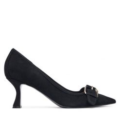 Czółenka Guess. Czarne czółenka damskie Guess, z aplikacjami, bez obcasa. Za 584.99 zł.
