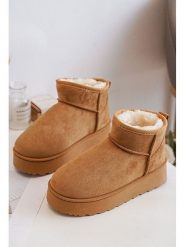 Rock & Joy Botki zimowe w kolorze jasnobrązowym rozmiar: 33. Brązowe botki damskie Rock & Joy, na zimę, z materiału, rockowe, bez obcasa, bez zapięcia. Za 138.45 zł.