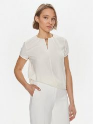 Calvin Klein Bluzka K20K207062 Biały Regular Fit. Białe bluzki damskie Calvin Klein, bez wzorów, z syntetyku, bez kołnierzyka, bez ramiączek. Za 299.99 zł.