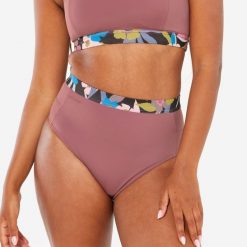 Dół kostiumu kąpielowego surfingowego damski Olaian Rosa Azalea. Czerwone bikini OLAIAN, bez wzorów, z elastanu. Za 79.99 zł.