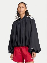 Adidas Bluza Satin Pleated Track Top LG4081 Czarny Relaxed Fit. Czarne bluzy damskie Adidas, m, bez wzorów, z syntetyku, bez kaptura. Za 369.99 zł.