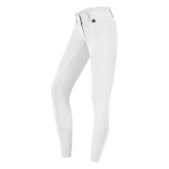 Spodnie konkursowe wysokie z pełnym silikonem dla kobiet ELT Micro Sport. Białe spodnie sportowe damskie ELT, l, z aplikacjami, z elastanu, z podwyższonym stanem, do jazdy konnej. Za 314.65 zł.