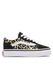 Vans Tenisówki Old Skool VN0A7Q5FABS1 Czarny. Czarne buty sportowe dziewczęce Vans, bez wzorów, ze skóry, bez zapięcia. Za 169.99 zł.