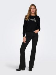 ONLY Bluza w kolorze czarnym rozmiar: L. Czarne bluzy damskie Only, l, bez wzorów, bez kaptura. Za 74.63 zł.