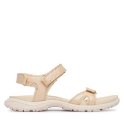 Sandały ECCO. Brązowe sandały damskie ECCO, bez wzorów, bez obcasa, na płaskiej podeszwie, bez zapięcia. Za 479.99 zł.