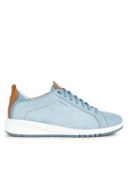 Geox Sneakersy D Aerantis D35HND 02285 CE45F Niebieski. Niebieskie obuwie sportowe damskie Geox, ze skóry, bez zapięcia. Za 419.99 zł.