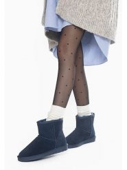 Gooce Skórzane botki zimowe "Thimble" w kolorze granatowym rozmiar: 38. Niebieskie botki damskie Gooce, na zimę, ze skóry, bez obcasa, bez zapięcia. Za 211.31 zł.
