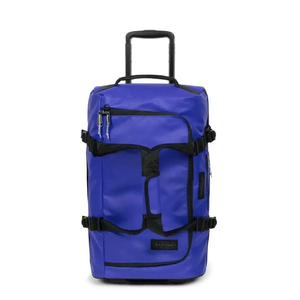 Torba podróżna na kółkach Eastpak Duffel S. Niebieskie torby podróżne Eastpak, bez wzorów, z materiału, duże. Za 526.00 zł.