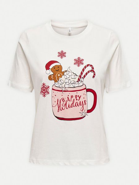 ONLY T-Shirt Rosie 15332339 Biały Regular Fit. Białe t-shirty damskie Only, s, bez wzorów, z bawełny, bez kołnierzyka. Za 39.99 zł.