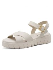 S.Oliver Sandały w kolorze kremowym rozmiar: 41. Brązowe sandały damskie S.Oliver, bez wzorów, z otwartym noskiem, bez obcasa, bez zapięcia. Za 130.99 zł.