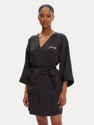Juicy Couture Szlafrok JCLRB125513 Czarny. Czarne szlafroki damskie Juicy Couture, bez wzorów, z syntetyku, bez kaptura. Za 199.99 zł.