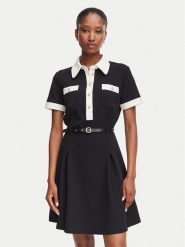 Guess Sukienka koktajlowa W6YK15 K4367 Czarny Regular Fit. Czarne sukienki damskie Guess, z aplikacjami, z syntetyku, wizytowe, bez ramiączek. Za 654.99 zł.