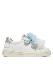 Mayoral Sneakersy 43618 Biały. Białe buty sportowe dziewczęce Mayoral, bez wzorów, ze skóry, bez zapięcia. Za 129.99 zł.