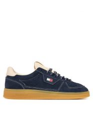 Tommy Jeans Sneakersy Mu The Greenwich Edge Suede EN0EN03050 Granatowy. Niebieskie obuwie sportowe damskie Tommy Jeans, z jeansu, bez zapięcia. Za 449.99 zł.
