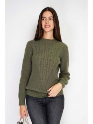 William de Faye Sweter w kolorze khaki rozmiar: 40. Brązowe swetry klasyczne damskie William de Faye, z kaszmiru, bez kołnierzyka. Za 113.90 zł.
