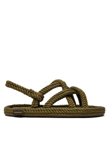 Bohonomad Sandały Bodrum BOD.0011.WRS Zielony. Zielone sandały damskie Bohonomad, bez wzorów, z materiału, bez obcasa, na płaskiej podeszwie, bez zapięcia. Za 349.99 zł.