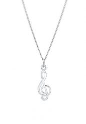Elli Damski klucz wiolinowy w srebrze próby 925 Sterling Silver Naszyjniki 1 ct. Szare naszyjniki damskie Elli, srebrne. Za 177.64 zł.