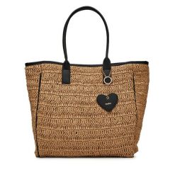 Torebka DeeZee. Brązowe shopper bag DeeZee, bez wzorów, bez dodatków. Za 149.99 zł.