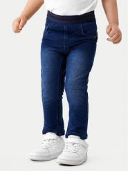 NAME IT Jeansy 13204428 Granatowy Slim Fit. Niebieskie jeansy dziewczęce Name it, bez wzorów, z bawełny. Za 89.99 zł.