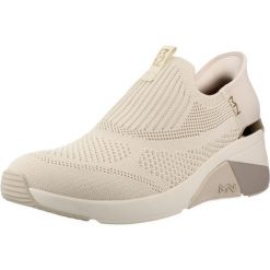 Buty SKECHERS 177667S Biały. Białe obuwie trekkingowe damskie Skechers, z tkaniny, bez zapięcia. Za 217.99 zł.