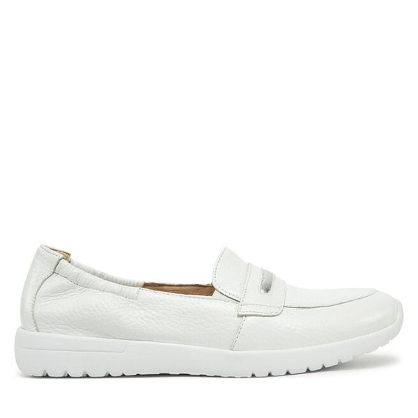 Półbuty Caprice. Białe półbuty damskie Caprice, bez wzorów, bez obcasa, na płaskiej podeszwie, bez zapięcia. Za 339.99 zł.