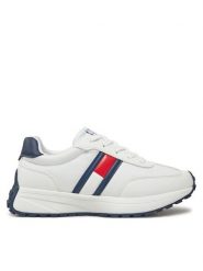 Tommy Hilfiger Sneakersy T3X9-33877-1695X336 S Biały. Białe buty sportowe chłopięce Tommy Hilfiger, z materiału, bez zapięcia. Za 239.99 zł.