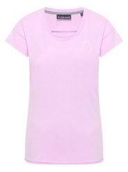 ELBSAND Koszulka "Rea" w kolorze jasnoróżowym rozmiar: XS. Różowe bluzki damskie ELBSAND, xs, bez wzorów, bez kołnierzyka, bez ramiączek. Za 73.99 zł.