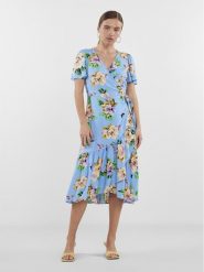 YAS Sukienka codzienna 26029672 Niebieski Regular Fit. Niebieskie sukienki damskie YAS, bez wzorów, z wiskozy, bez ramiączek. Za 309.99 zł.