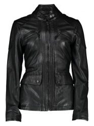 7eleven Skórzana kurtka "Kani" w kolorze czarnym rozmiar: 46. Czarne kurtki damskie 7eleven, bez wzorów, ze skóry, bez kaptura. Za 535.99 zł.