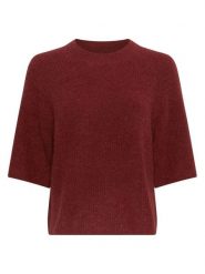 MOSS COPENHAGEN Sweter "Milania" w kolorze bordowym rozmiar: L/XL. Czerwone swetry klasyczne damskie Moss Copenhagen, l, z poliamidu, bez kołnierzyka. Za 218.57 zł.
