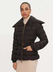 Elisabetta Franchi Kurtka puchowa PI-76D-46E2-X680 Czarny Regular Fit. Czarne kurtki damskie Elisabetta Franchi, bez wzorów, z puchu, bez kaptura. Za 2,239.00 zł.