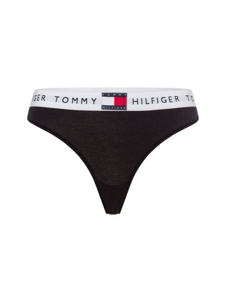 Tommy Hilfiger Stringi - Stringi klasyczne Kobiety Bawełna czarny, XL. Czarne stringi Tommy Hilfiger, bez wzorów, z bawełny. Za 59.95 zł.