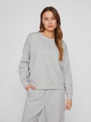 Vila Bluza "Atelier" w kolorze szarym rozmiar: XL. Szare bluzy damskie Vila, xl, bez wzorów, bez kaptura. Za 70.41 zł.