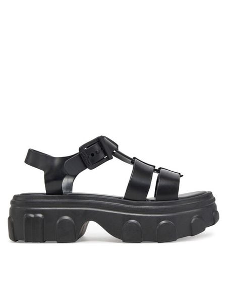 Melissa Sandały Melissa Ella Ad 35791 Czarny. Czarne sandały damskie Melissa, bez wzorów, z tworzywa sztucznego, bez obcasa, na płaskiej podeszwie, bez zapięcia. Za 559.99 zł.
