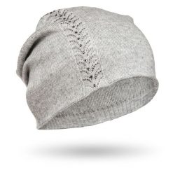 Czapka zimowa Peterson PTN HAT-03 szara. Szare czapki damskie Peterson, na zimę, z aplikacjami. Za 50.00 zł.