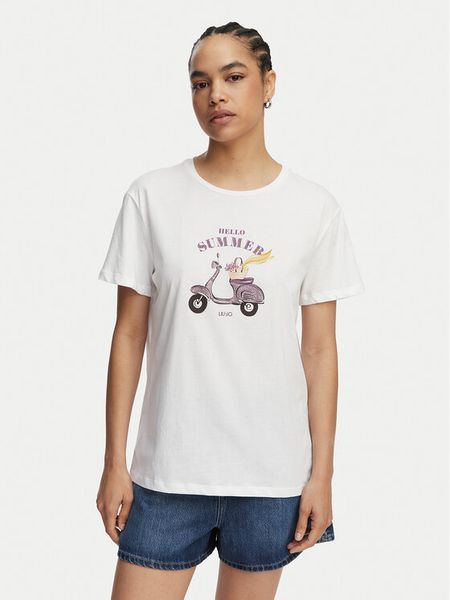 Liu Jo T-Shirt WA6502 JS923 Biały Regular Fit. Białe t-shirty damskie Liu Jo, s, bez wzorów, z bawełny, bez kołnierzyka. Za 154.99 zł.