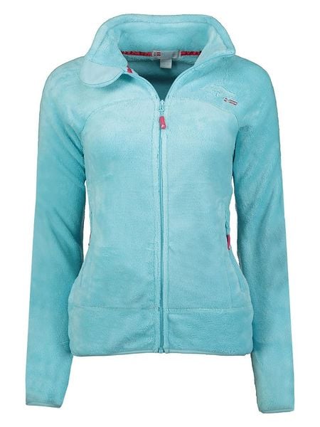 Geographical Norway Kurtka polarowa "Upaline" w kolorze turkusowym rozmiar: XXL. Niebieskie kurtki damskie Geographical Norway, xxl, bez wzorów, z polaru, bez kaptura. Za 105.38 zł.