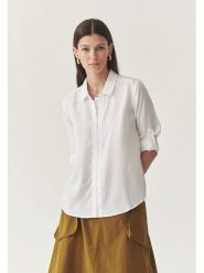 TATUUM Bluzka w kolorze białym rozmiar: 36. Białe bluzki damskie TATUUM, bez wzorów, z lyocellu, bez kołnierzyka, bez ramiączek. Za 126.45 zł.