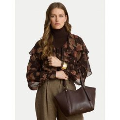 Torebka LAUREN RALPH LAUREN. Brązowe torebki klasyczne damskie Lauren Ralph Lauren, bez dodatków. Za 1,599.00 zł.