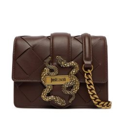 Torebka Just Cavalli. Brązowe torebki wieczorowe damskie Just Cavalli, bez wzorów, bez dodatków. Za 809.99 zł.