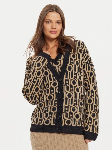 Liu Jo Kardigan WF4460 MA30P Brązowy Regular Fit. Brązowe kardigany damskie Liu Jo, s, bez wzorów, z wełny. Za 419.99 zł.