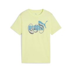 Młodzieżowa koszulka z grafiką i logo No. 1 PUMA Gold Moon Yellow. Żółta bluzki damskie Puma, m, bez wzorów, młodzieżowe, bez kołnierzyka, bez ramiączek. Za 89.00 zł.
