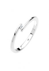 Elli DIAMONDS Damskie zaręczyny z diamentem (0.015 ct.) w srebrze 925 Sterling Silver Pierścionki 1 ct. Szare pierścionki damskie Elli DIAMONDS, z diamentem, srebrne. Za 303.99 zł.