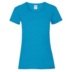 Koszulka Damska Valueweight. Niebieskie bluzki damskie Fruit of the Loom, l, bez wzorów, sportowe, bez kołnierzyka, bez ramiączek. Za 35.99 zł.