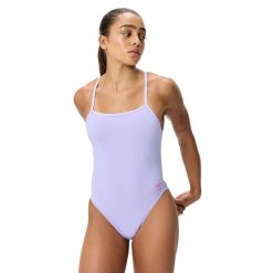 Strój kąpielowy damski Speedo Fl Solid V-Back 2.0. Fioletowe stroje jednoczęściowe Speedo, bez wzorów. Za 169.99 zł.