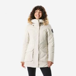 Parka turystyczna damska zimowa Quechua NH900 Warm -20°C wodoodporna. Brązowe parki damskie QUECHUA, na zimę, m, z syntetyku, bez kaptura. Za 499.99 zł.