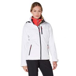 Kurtka żeglarska damska Helly Hansen Crew Hooded Midlayer. Białe kurtki damskie Helly Hansen, m, bez wzorów, z syntetyku, bez kaptura. Za 958.00 zł.