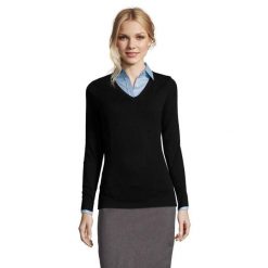 Damski Sweter Glory. Czarne swetry klasyczne damskie SOL'S, l, bez kołnierzyka. Za 156.99 zł.