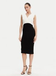 DKNY Sukienka koktajlowa DD4KWD80 Czarny Slim Fit. Czarne sukienki damskie DKNY, bez wzorów, z syntetyku, wizytowe, bez ramiączek. Za 419.99 zł.